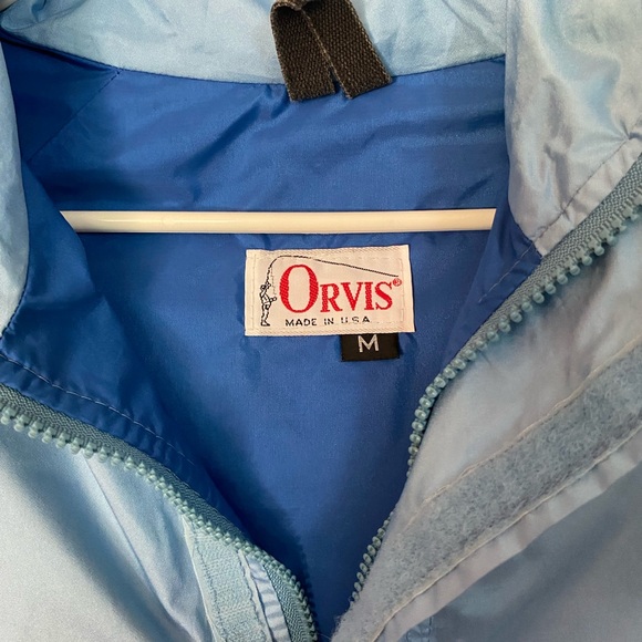 Orvis,Size M, Light Blue, windbreaker with lining, lots of Velcro enclosures - Picture 8 of 16